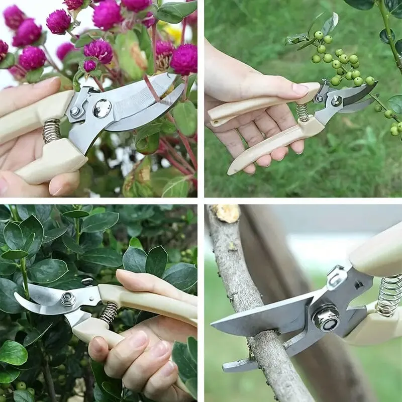 2-Pieces: Garden Pruning Shears Set Sharp Blades