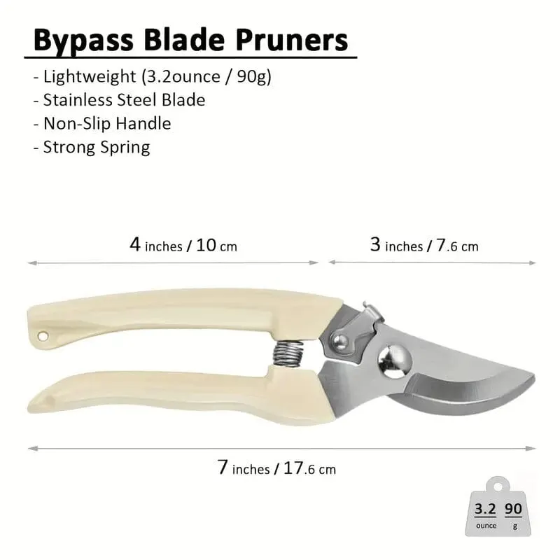 2-Pieces: Garden Pruning Shears Set Sharp Blades
