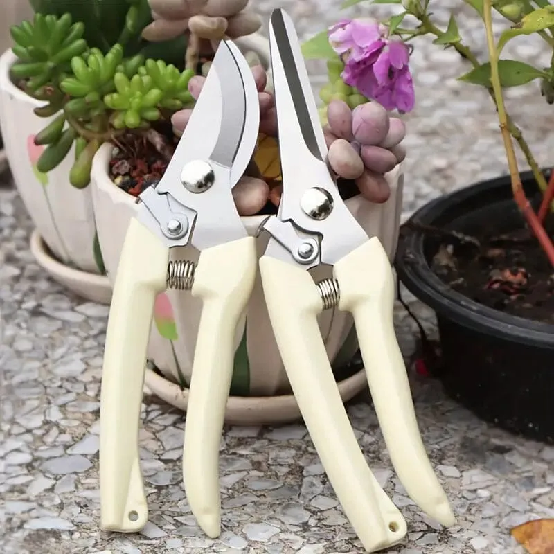 2-Pieces: Garden Pruning Shears Set Sharp Blades