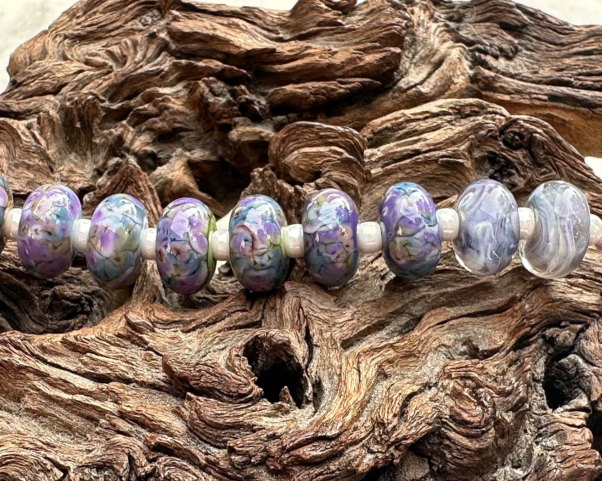 28 Picasso Mosaic Pairs Lampwork Beads Set SRA