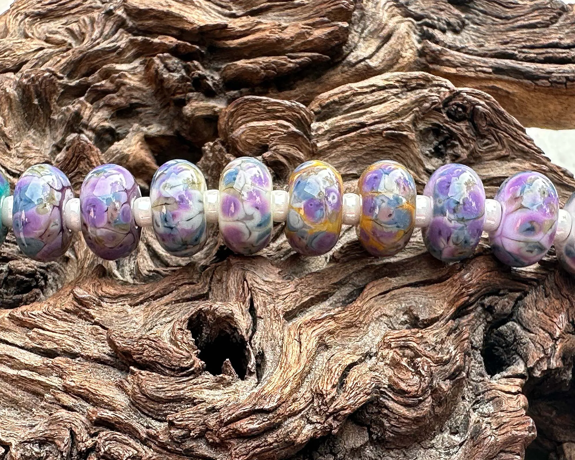 28 Picasso Mosaic Pairs Lampwork Beads Set SRA
