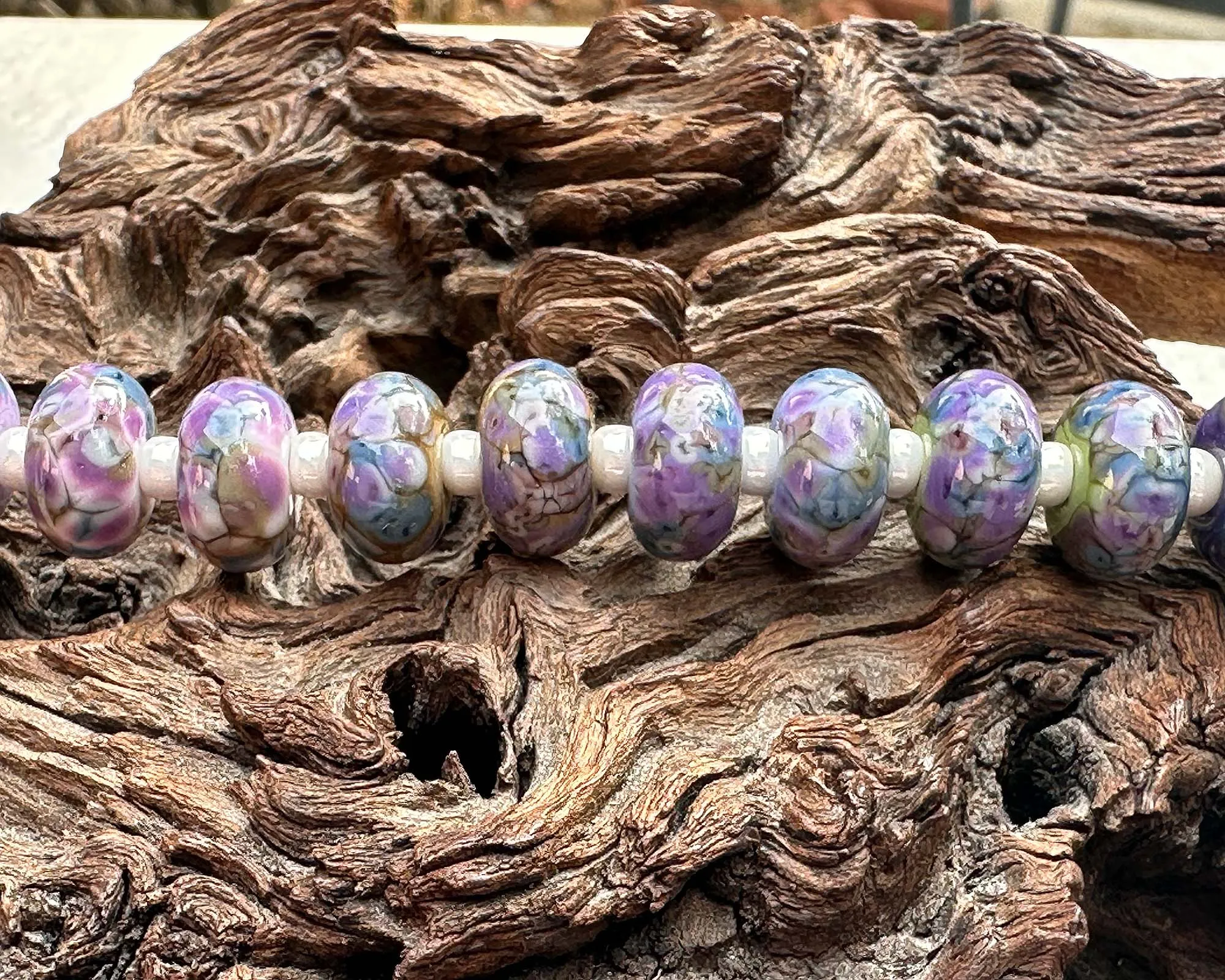 28 Picasso Mosaic Pairs Lampwork Beads Set SRA