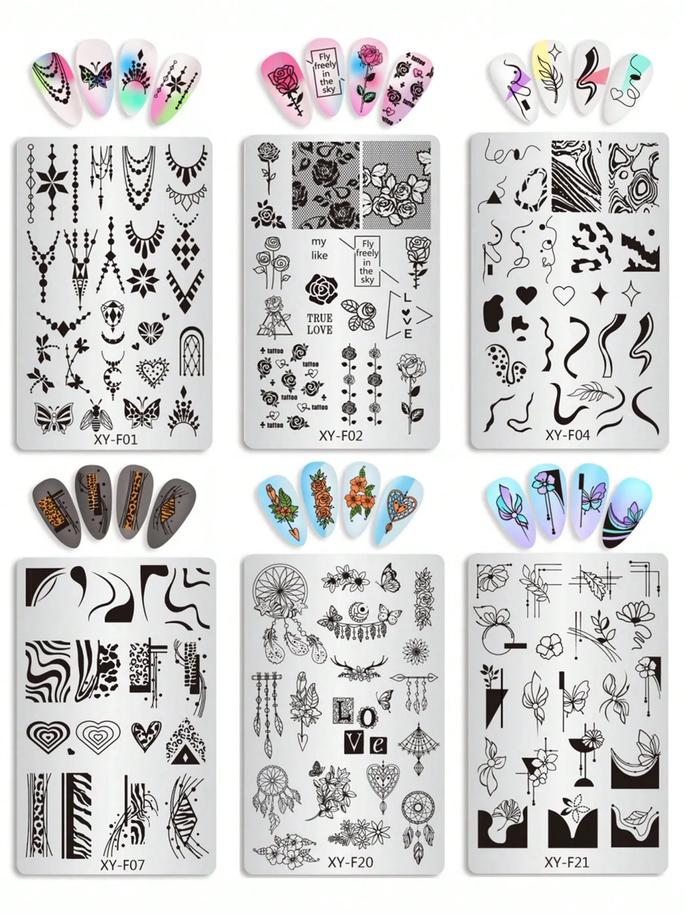 6pcs Nail Art Stamping Set