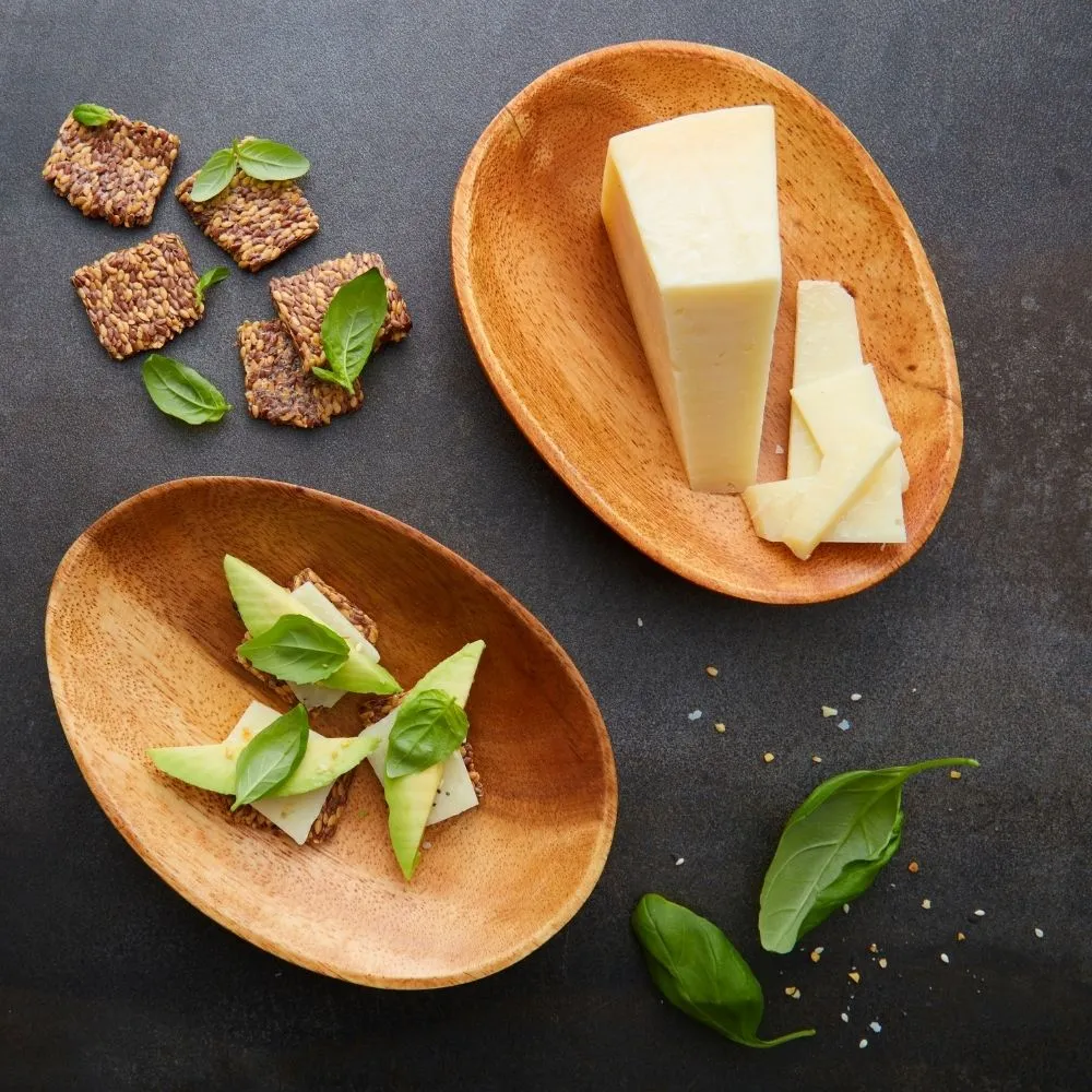 Acacia Wood Small Plates and Bowls Set