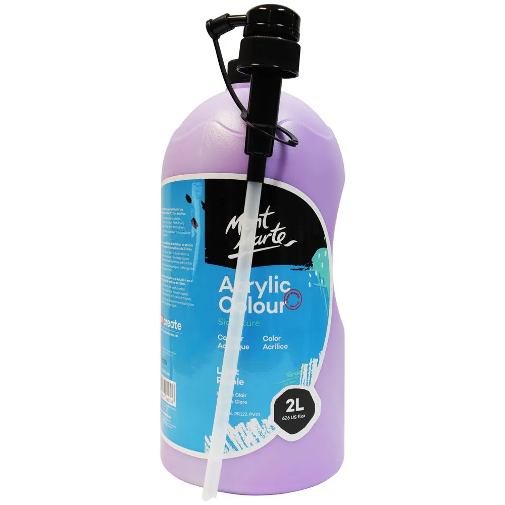 Acrylic Colour Paint Signature 2L (67.6 US fl.oz) Bottle – Light Purple