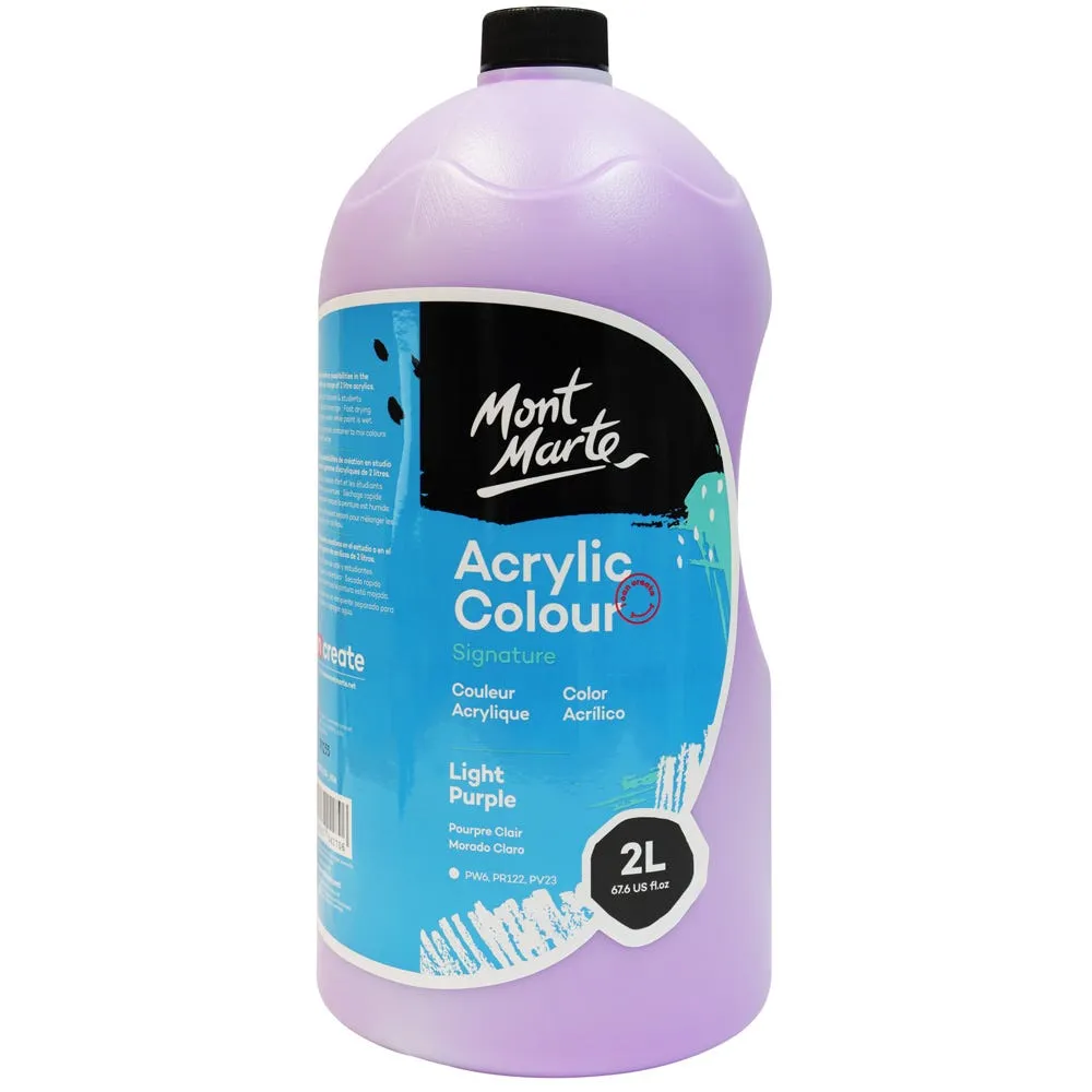 Acrylic Colour Paint Signature 2L (67.6 US fl.oz) Bottle – Light Purple