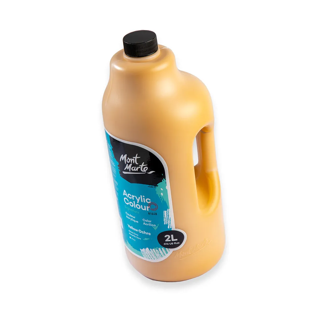 Acrylic Colour Paint Signature 2L (67.6 US fl.oz) Bottle – Yellow Ochre