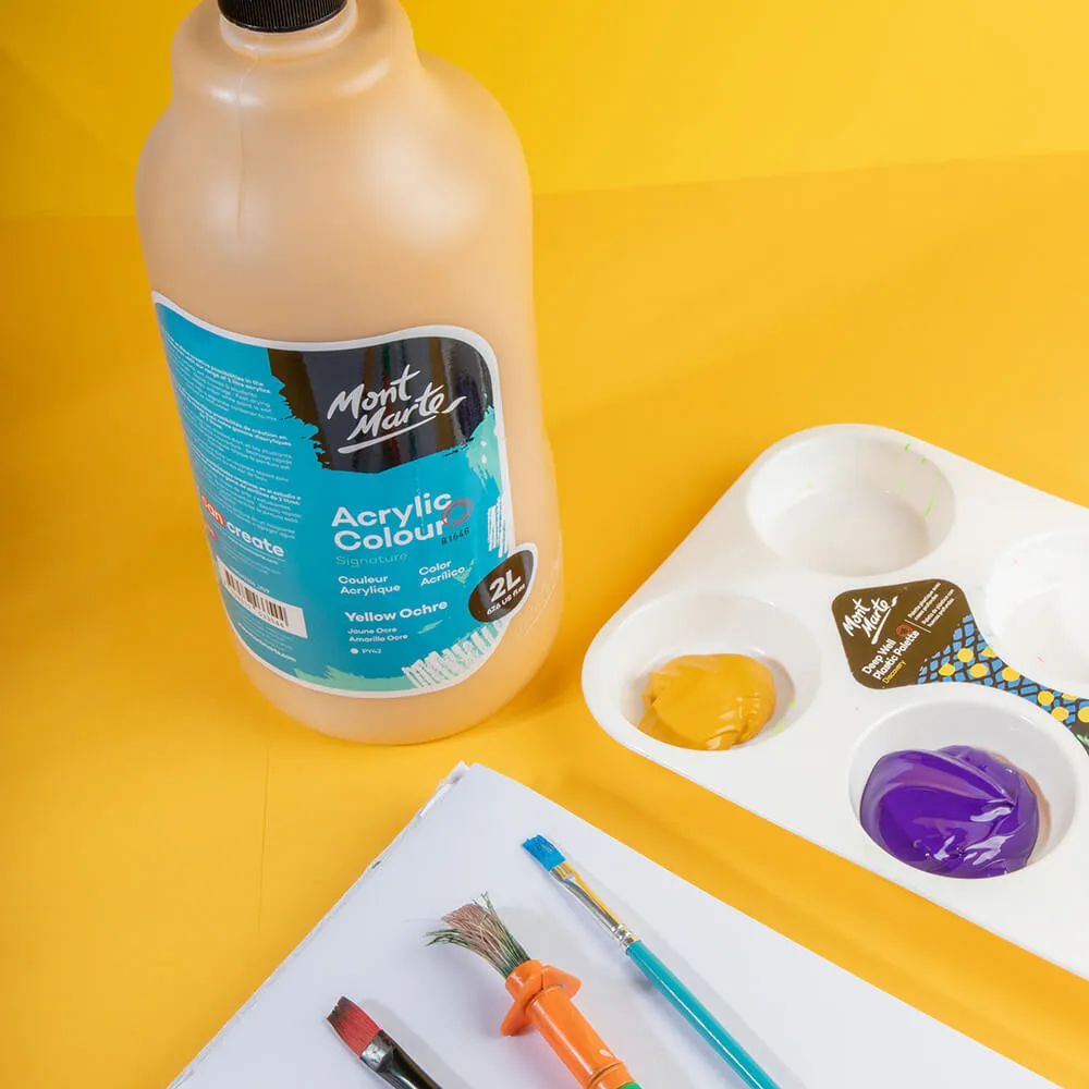 Acrylic Colour Paint Signature 2L (67.6 US fl.oz) Bottle – Yellow Ochre
