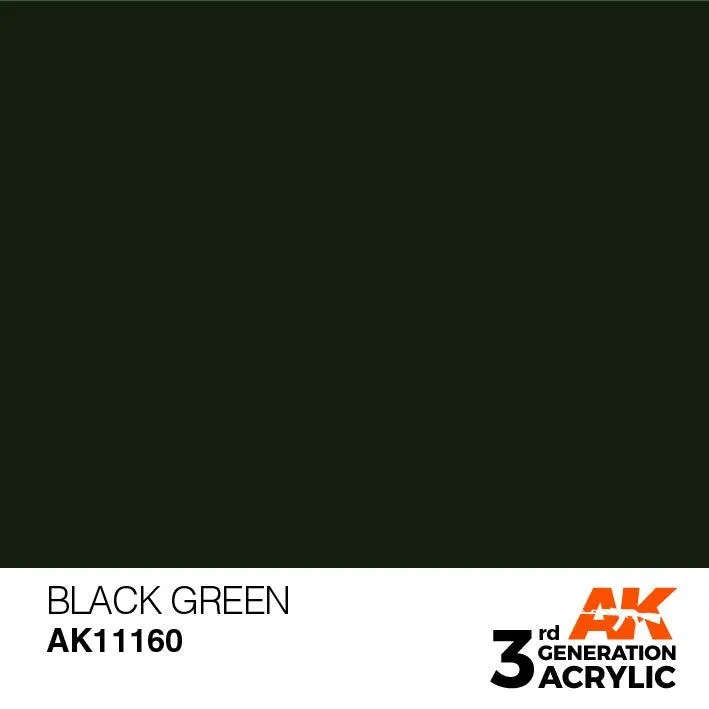 AK Interactive AK11160 3G Black Green Acrylic Paint 17ml