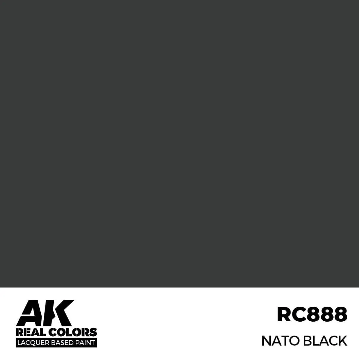 AK Interactive RC888 Real Colors NATO Black Paint 17ml