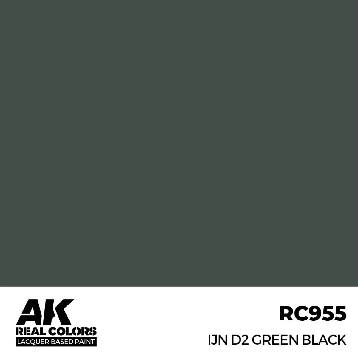 AK Interactive RC955 Real Colors IJN D2 Green Black Paint 17ml