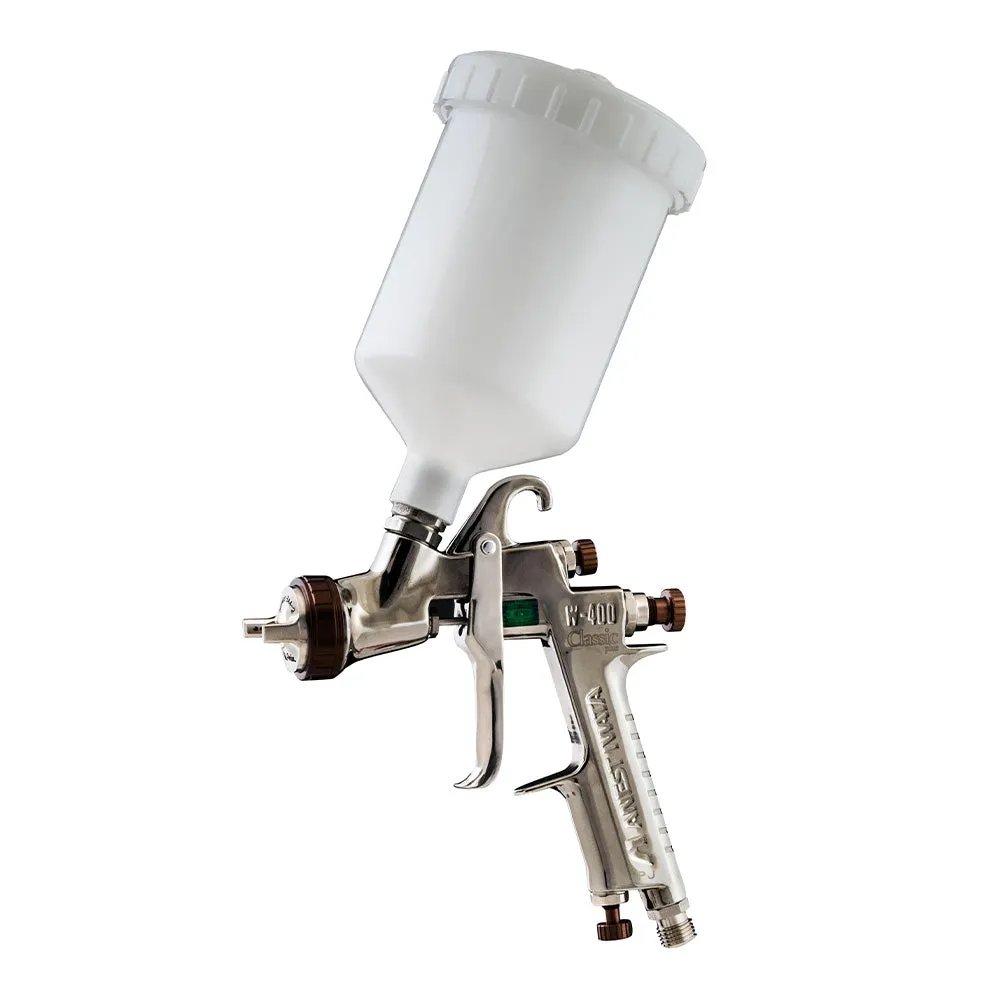 ANEST IWATA W400 6 Piece Kit BA2 1.3mm Gravity Spray Gun Incl Med Suit Pot Reg
