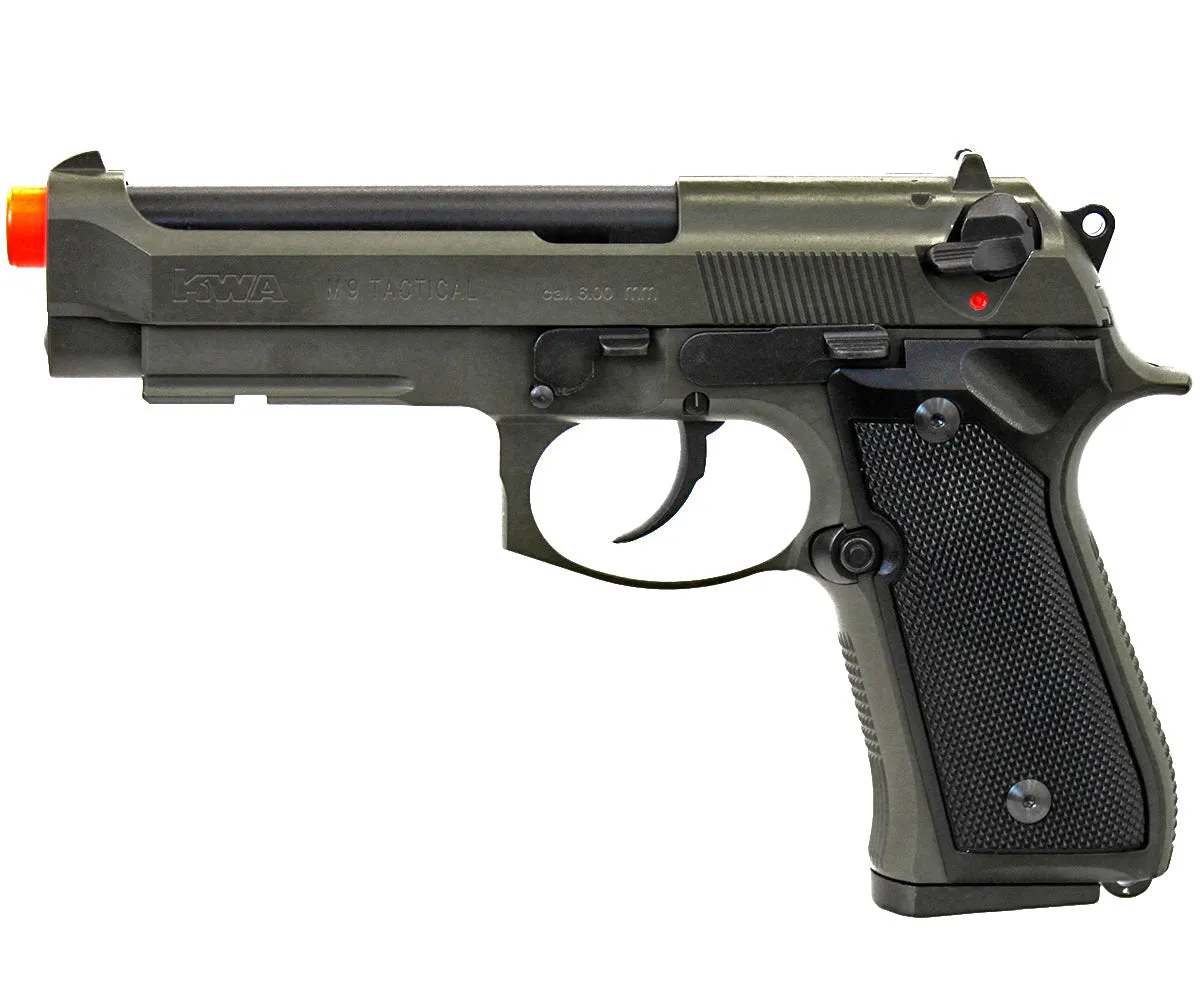 ANM CUSTOMS Cerakote KWA M9 Tactical PTP Gas Blowback Airsoft Pistol - OD Green