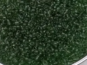 Army Green Transparent Round Rocaille Glass Seed Beads