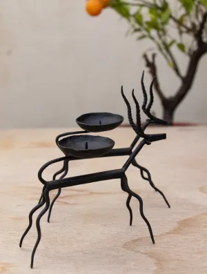 Bastar Tribal Art - Candle Holders - Deer (Set of 2)
