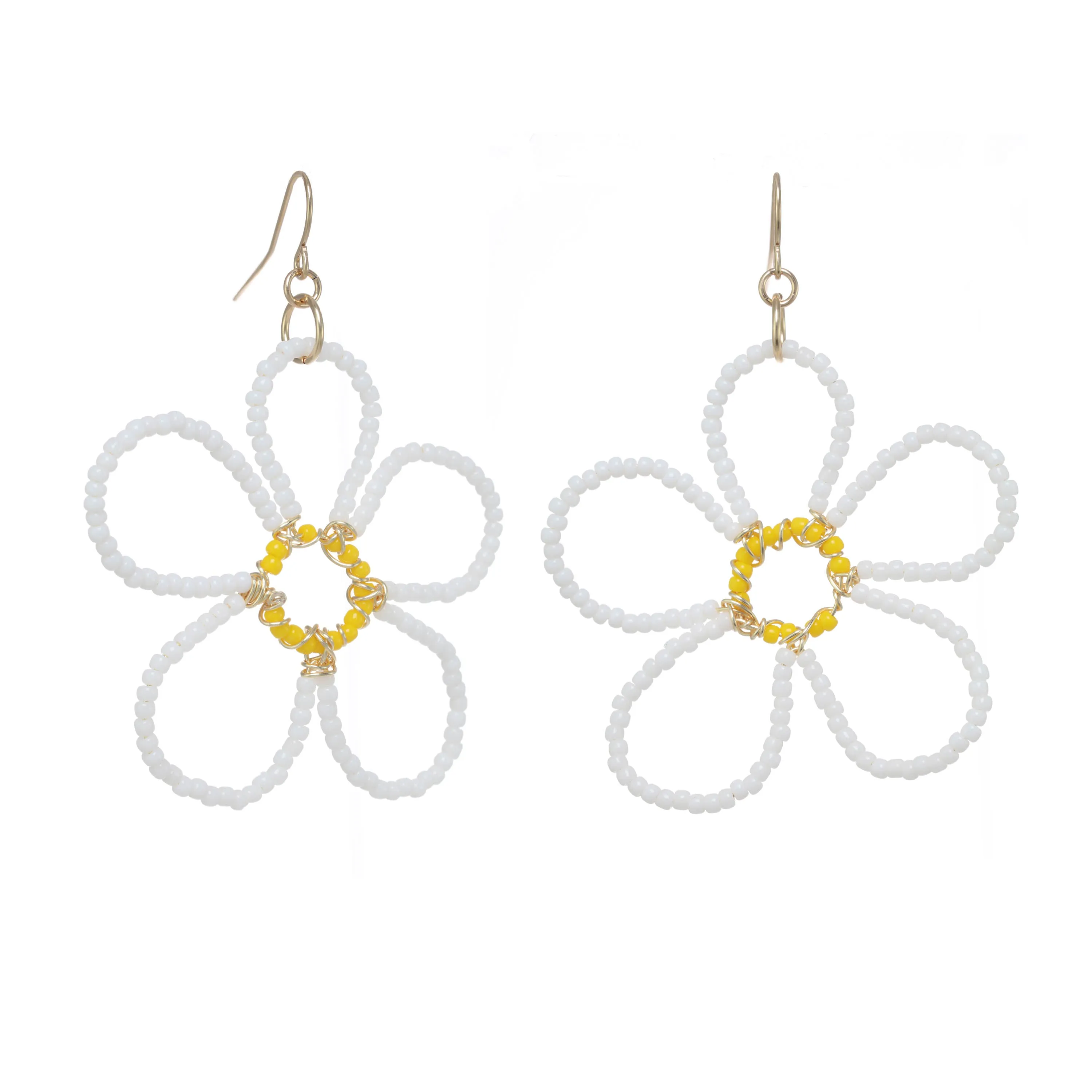 Beaded Flower Earrings