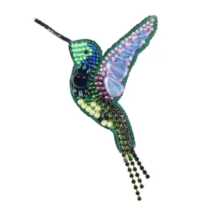 Crystal Art Hummingbird Brooch Beadwork Kit BP-359C