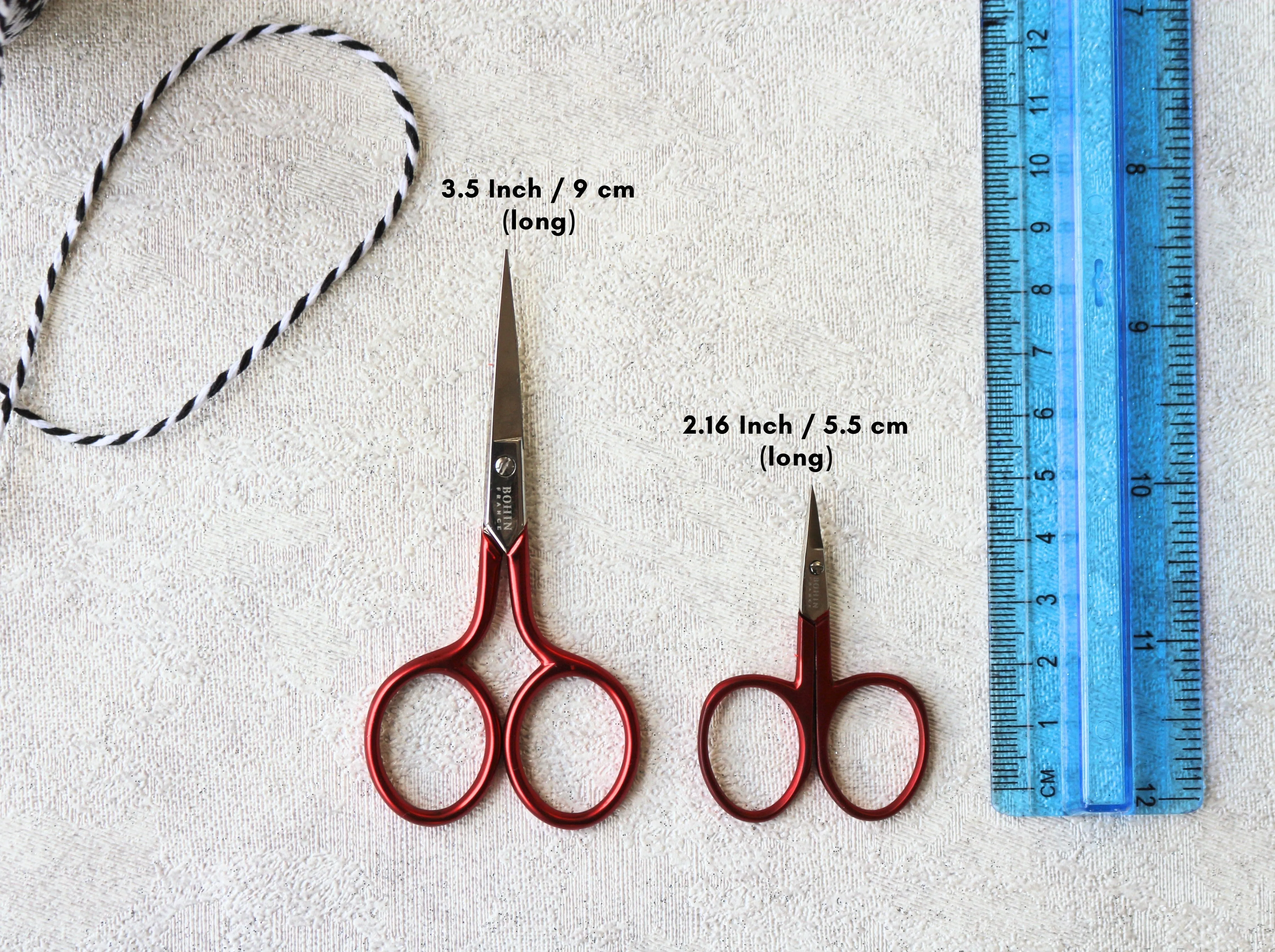 BOHIN "Soft Touch" Red Embroidery Scissors