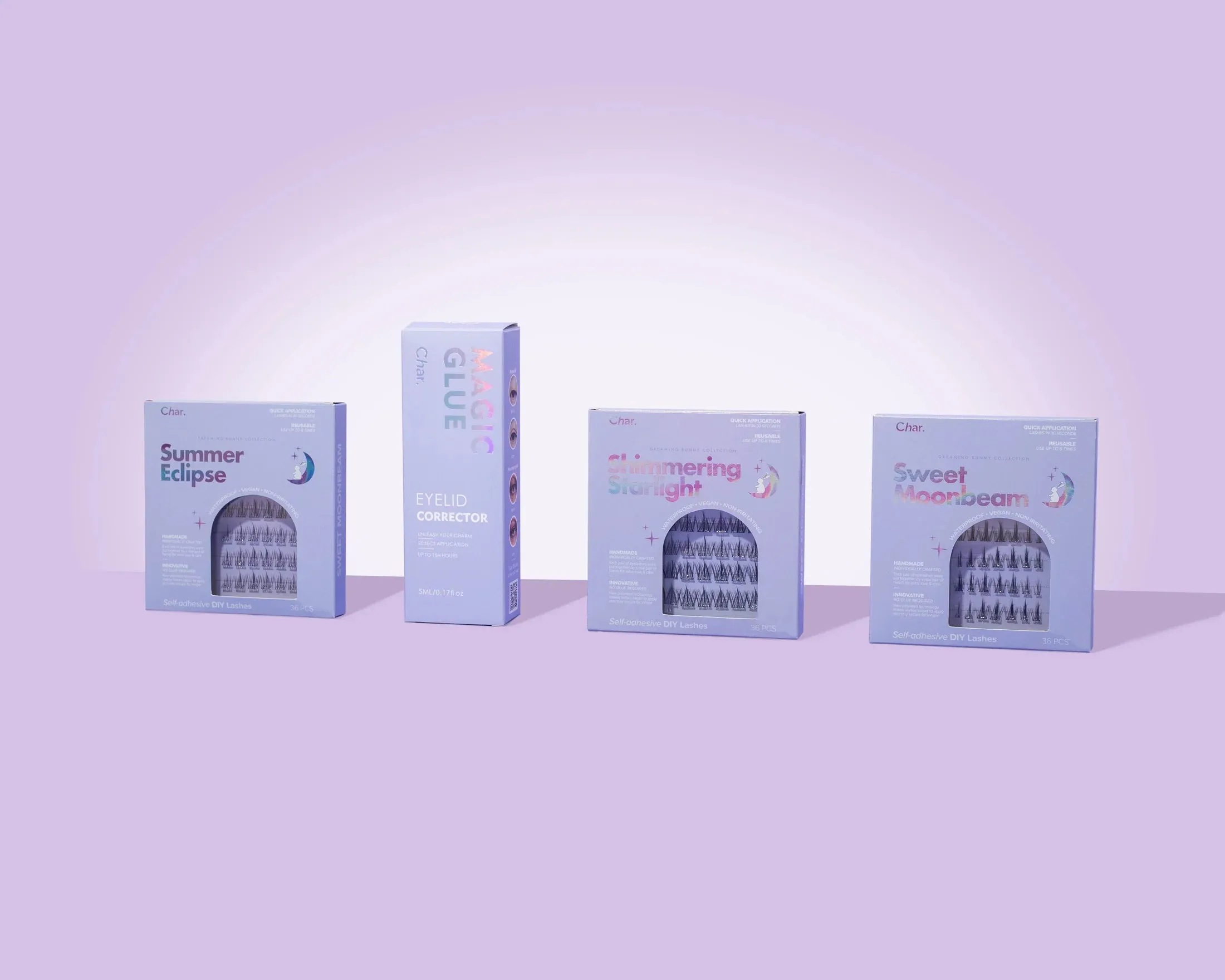 CHAR Lash Dreaming Bunny collection   Magic glue combo Best Fake Eyelashes and Magic Glue For Eyelids