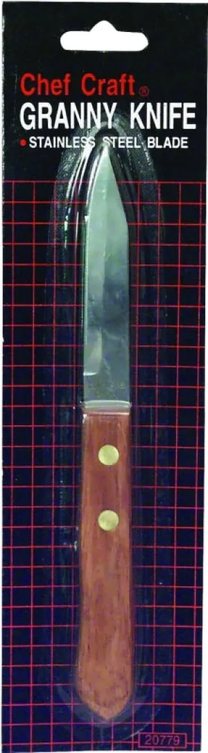 Chef Craft 20779 Granny Knife, Stainless Steel Blade, Wood Handle :EA: QUANTITY: 1