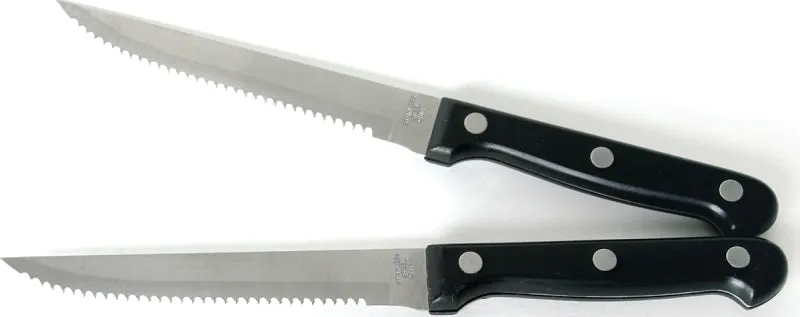 Chef Craft 21132 Steak Knife Set, 4-1/2 in L Blade, Stainless Steel Blade, ABS Handle :PK  2: QUANTITY: 1