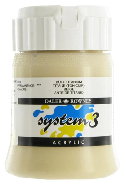 Daler Rowney Acrylic Colors System 3 BUFF TITANIUM