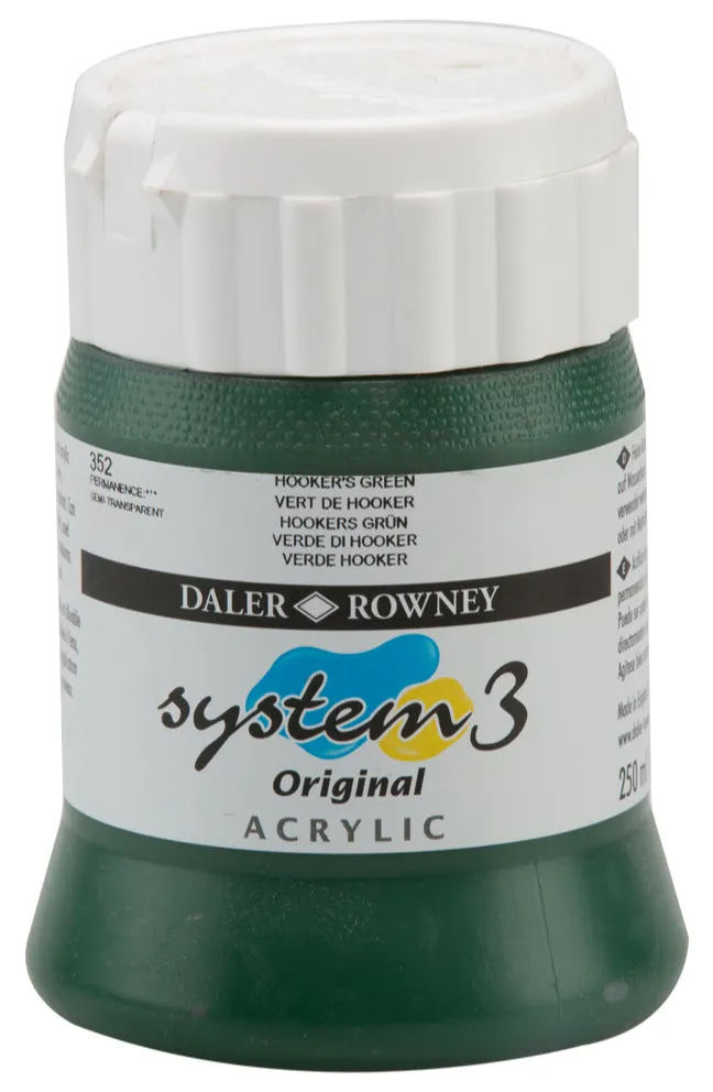 Daler Rowney Acrylic Colors System 3 HOOKERS GREEN
