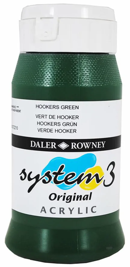 Daler Rowney Acrylic Colors System 3 HOOKERS GREEN