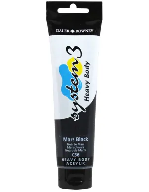 Daler Rowney Acrylic System 3 Heavy Body MARS BLACK