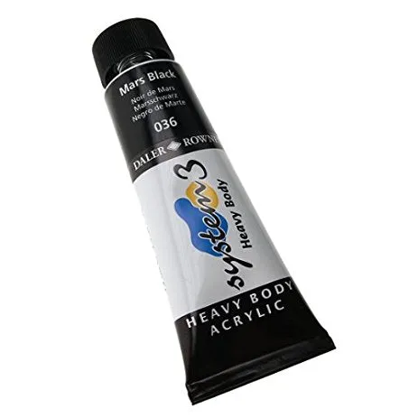 Daler Rowney Acrylic System 3 Heavy Body MARS BLACK