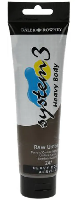 Daler Rowney Acrylic System 3 Heavy Body RAW UMBER