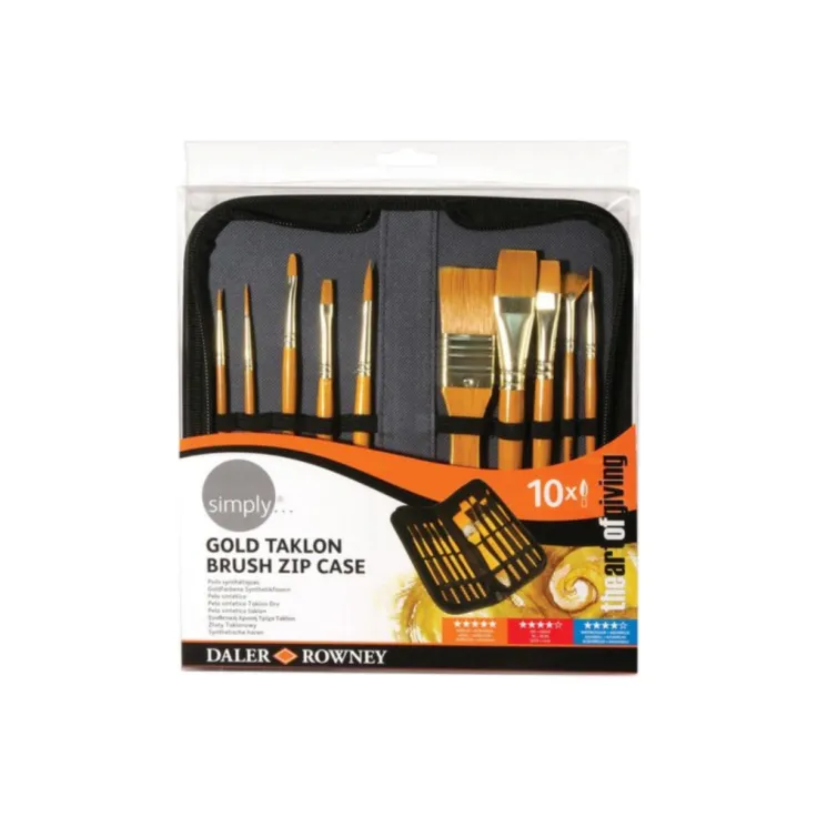 Daler-Rowney Simply Zip Case Brush 10cp Sets