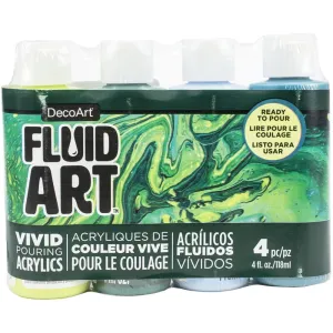 DecoArt FluidArt Paint Pouring Value Pack 4 pack - Jungle*