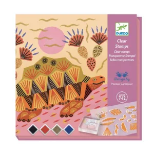 Djeco Clear Stamping Kit - Patterns & Animals