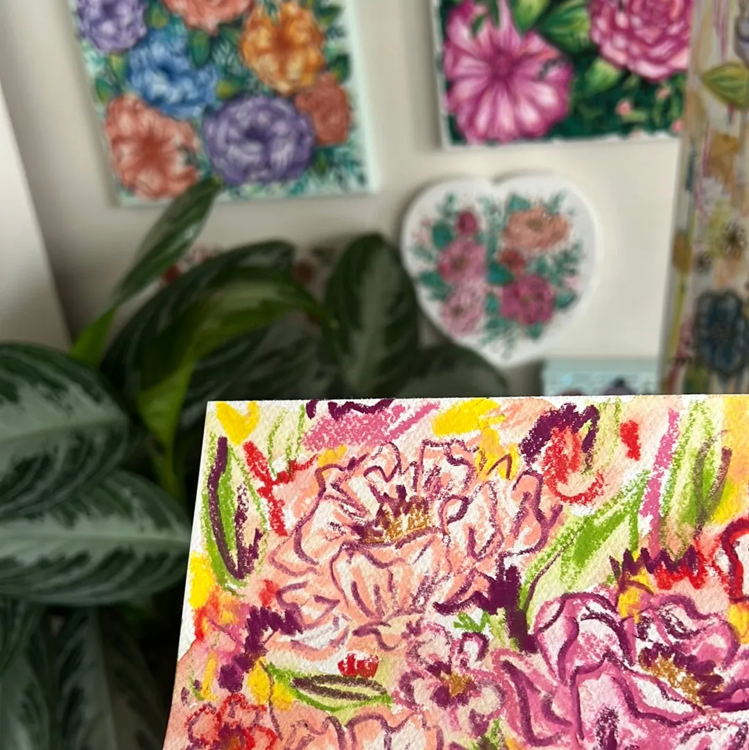Floral Original Painted Watercolor Paper #15