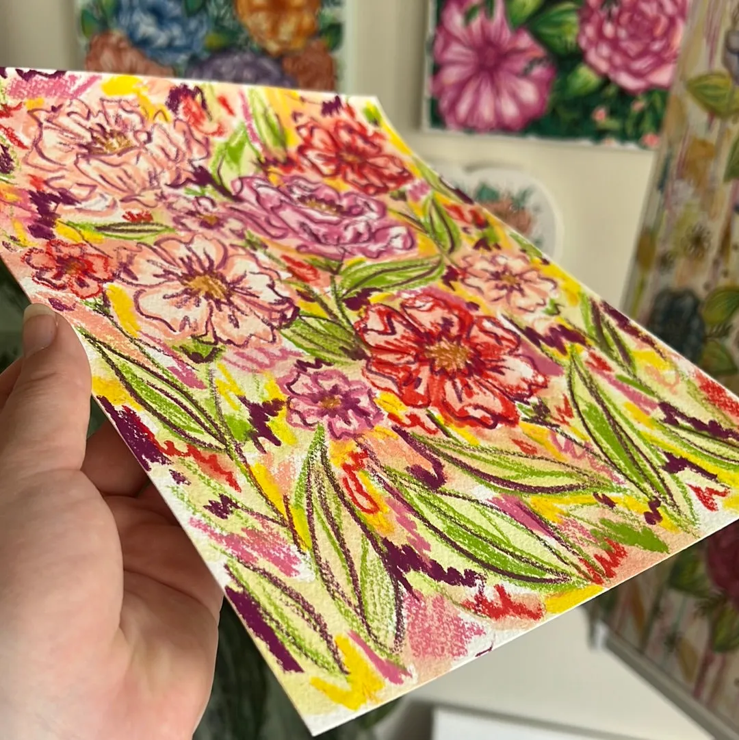 Floral Original Painted Watercolor Paper #15
