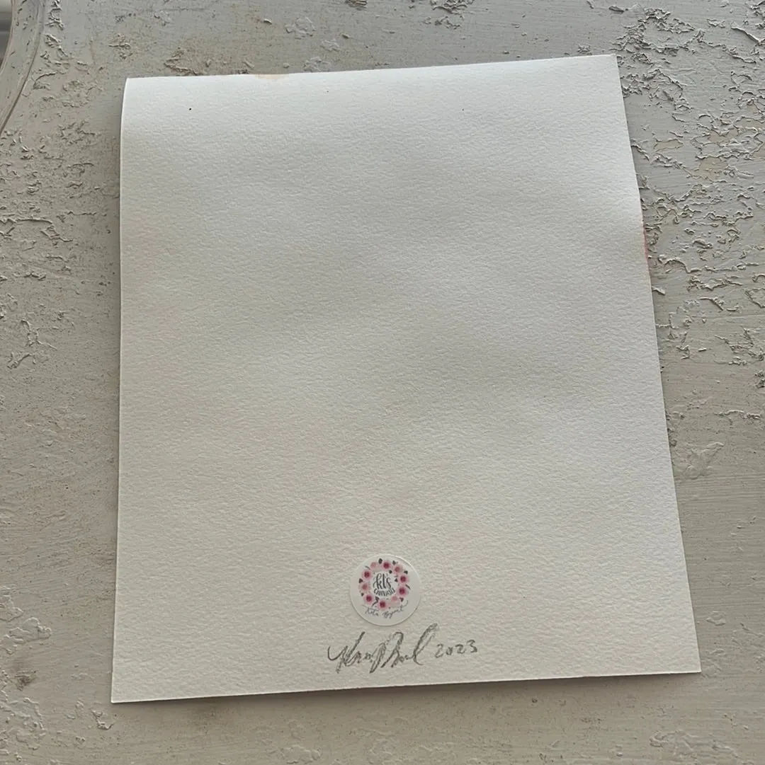 Floral Original Painted Watercolor Paper #15