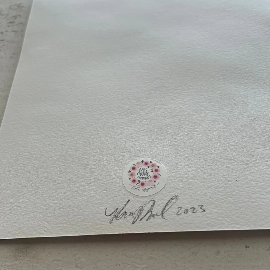 Floral Original Painted Watercolor Paper #15
