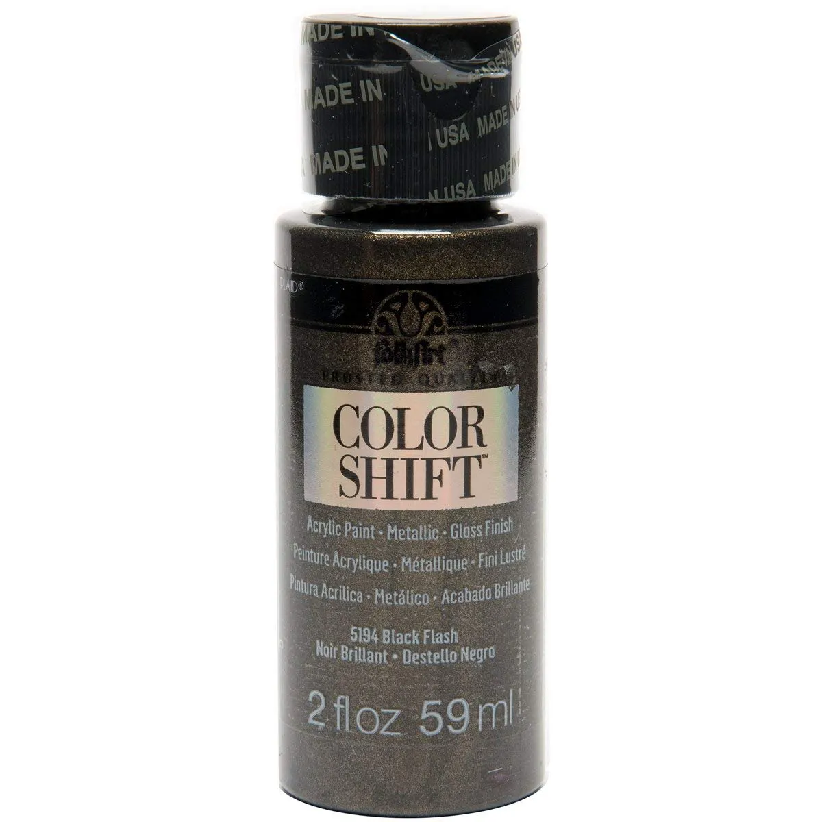 Folkart Color Shift Acrylic Paints Black Flash