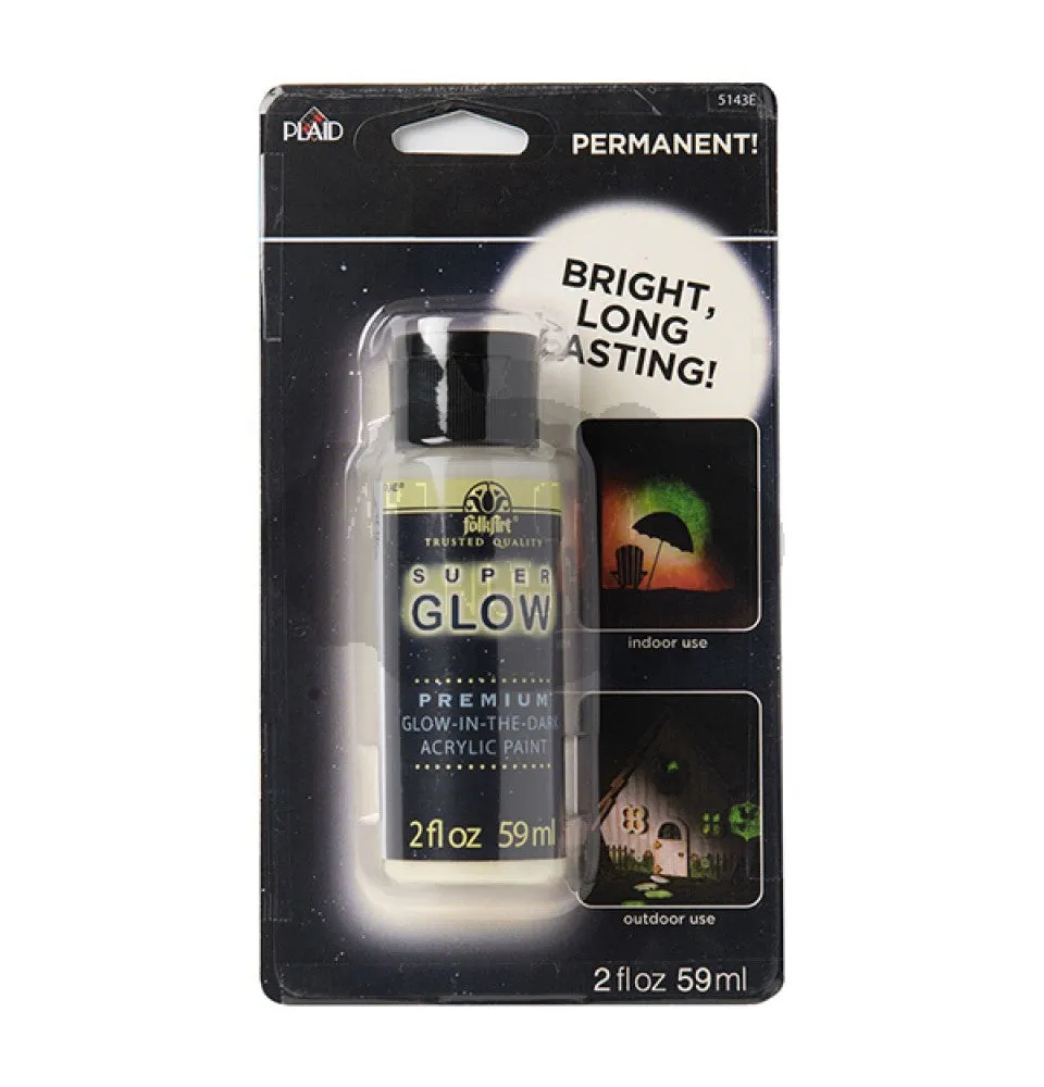 Folkart Glow In Dark Acrylic Paints Super Glow Acrylic Paints