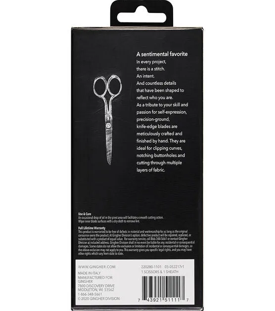 Gingher 5 Inch Knife Edge Sewing Scissors
