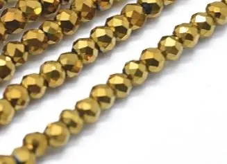 Glass - Abacus (Faceted) - 2mm x 1.5mm - 33cm