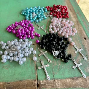 Glass Pearl Rosary