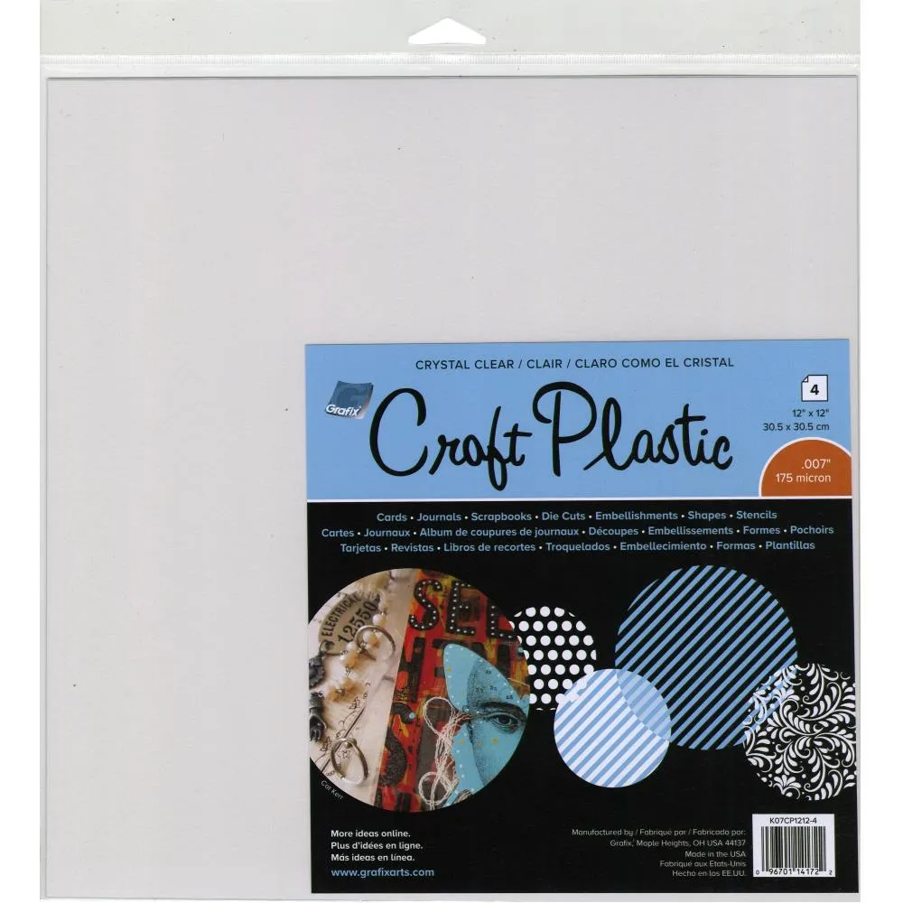Grafix Craft Plastic Sheets - Clear .007