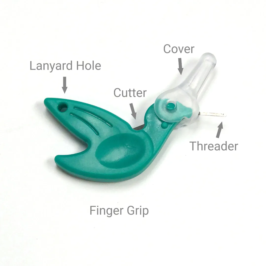 Hummingbird Needle Threaders, Green, 12 pc