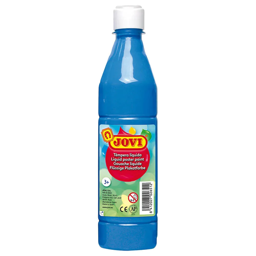 JOVI Liquid Poster Paint Bottle 500ml Cyan Blue