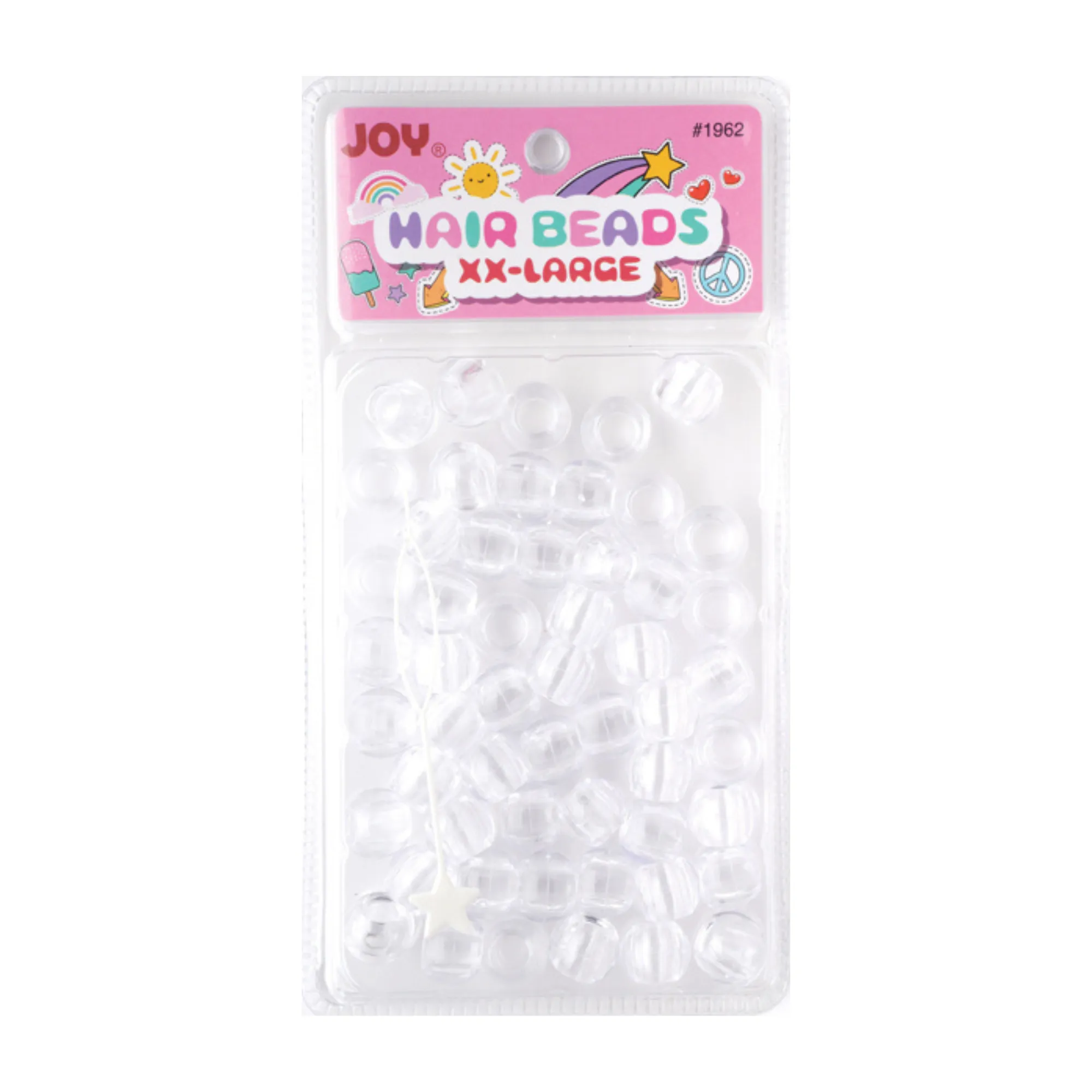 Joy Round Plastic Beads XX-Large Clear