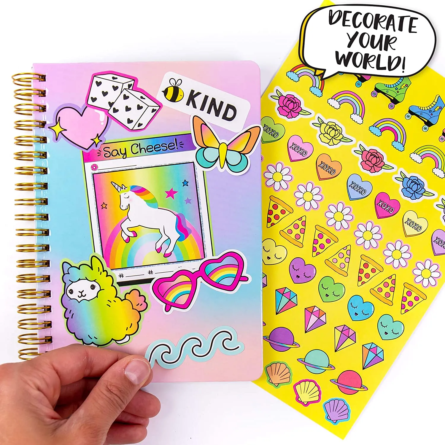 Just My Style 1500  Sticker Book by Horizon Group USA,Positivity Quotes, Sweet Treats,VSCO Girl, Unicorns & Much More On 43 Pages