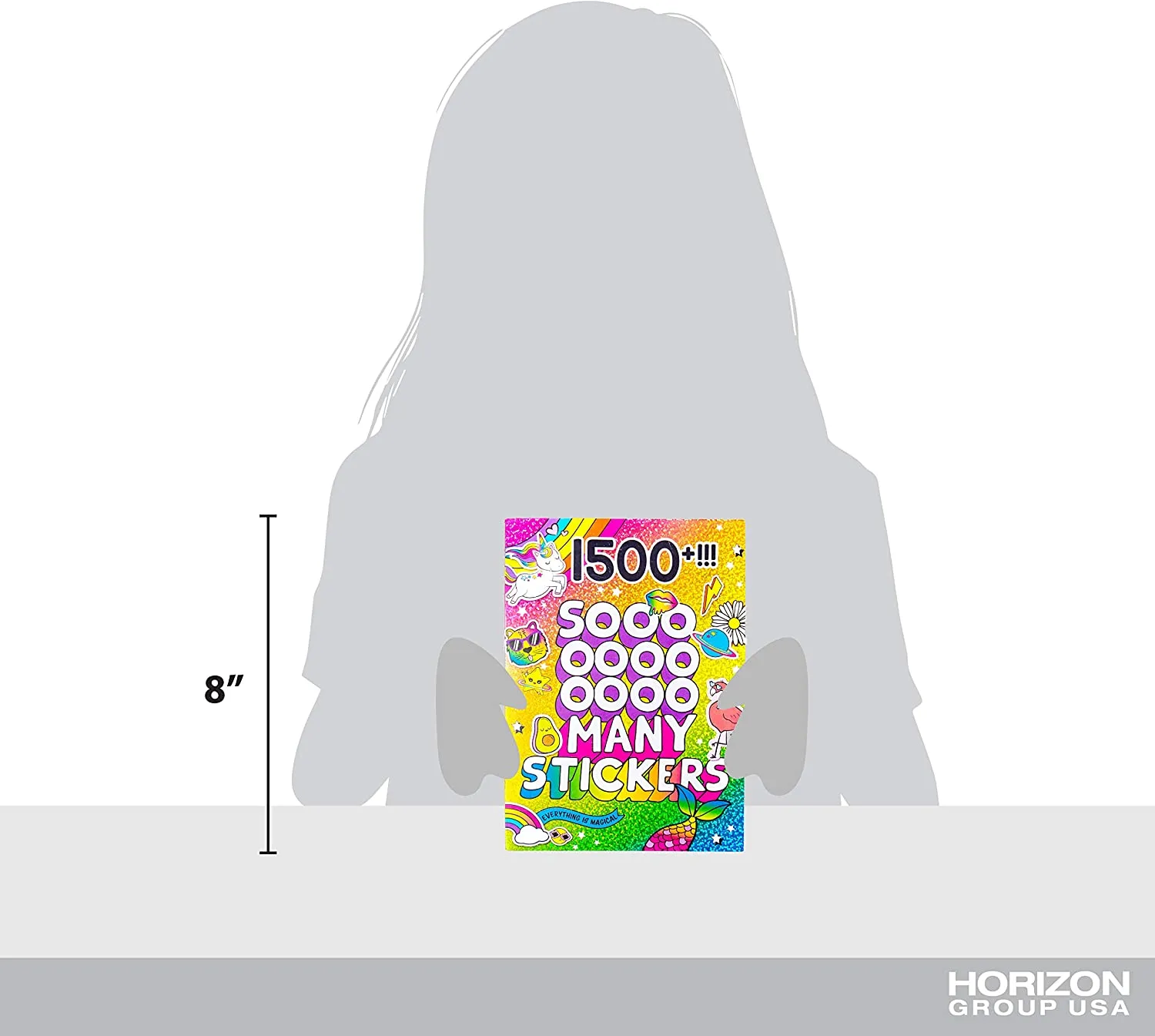 Just My Style 1500  Sticker Book by Horizon Group USA,Positivity Quotes, Sweet Treats,VSCO Girl, Unicorns & Much More On 43 Pages