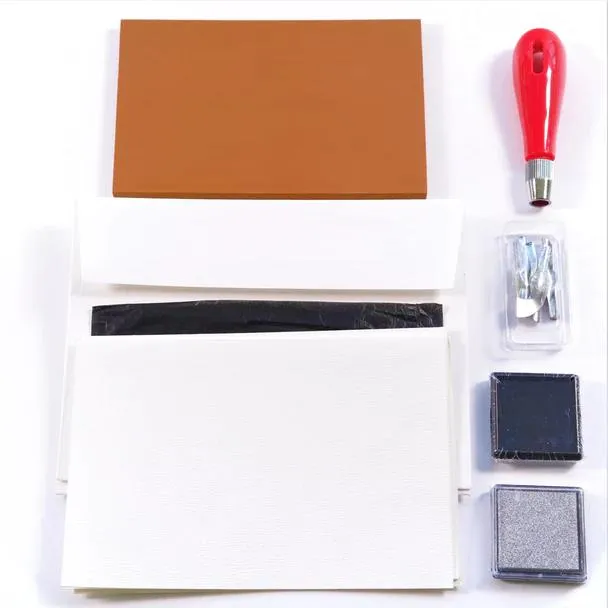 Kikkerland Crafters Block Printing Kit